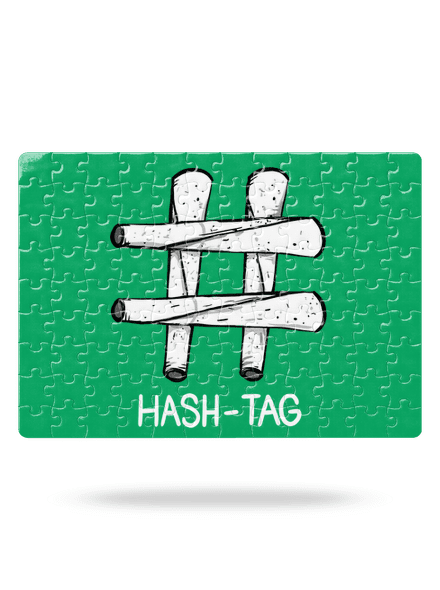 Hash tag puzzle White