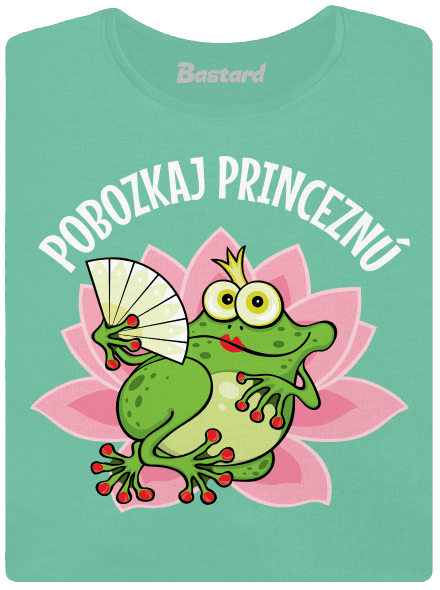 Pobozkaj princeznú a princa dámske tričko prémium Mint Mal