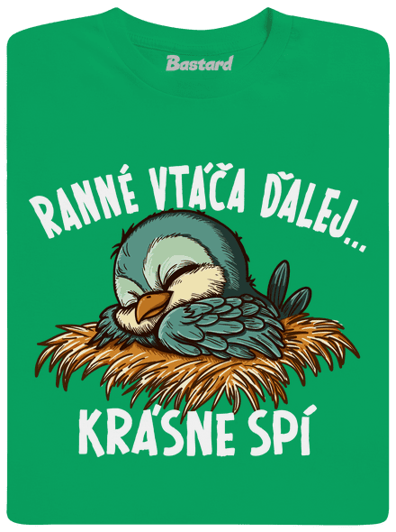 Ranné vtáča spí detské tričko Kelly Green