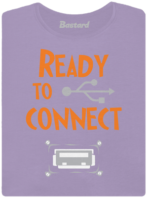 USB pripojenie dámske tričko s lemom Lavender