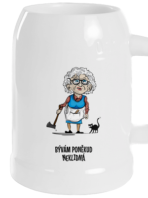 Neklidná - vlastný text polliter White