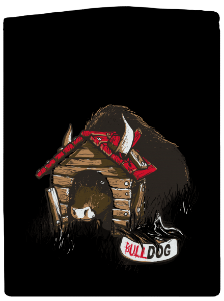 Bulldog pánska mikina na zips Black