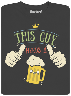 This guy needs a beer pánske tričko Dark Grey