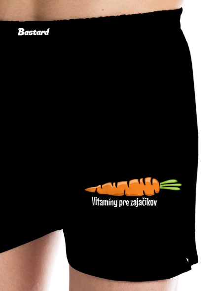 Vitamíny pre zajačikov pánske trenky Black