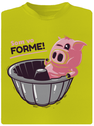 Vo forme pánske športové tričko Neon Yellow