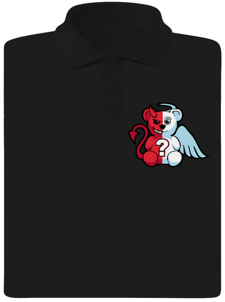 Anjel vs. diabol pánska polokošeľa Black