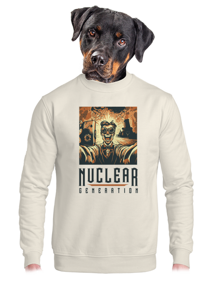 Nuclear generation unisex mikina bez kapucne Off White