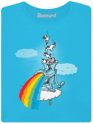 Ako vzniká dúha dámske tričko s lemom Blue Atol