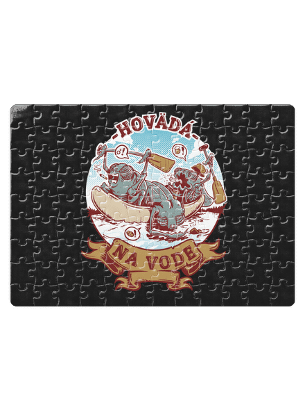 Hovädá na vode puzzle White