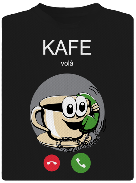 Kafe volá pánske športové tričko Black