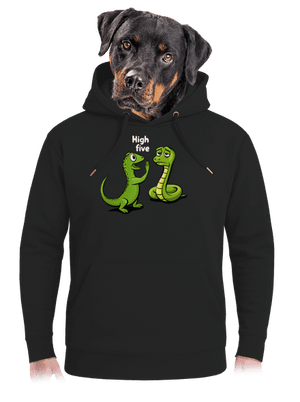 High Five unisex mikina premium Dark Black