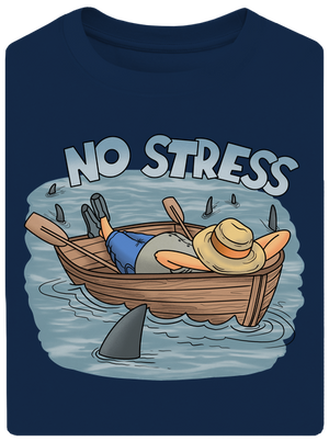 No stress unisex tričko oversized Midnight Blue