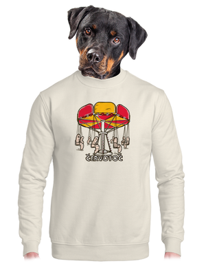 unisex mikina bez kapucne