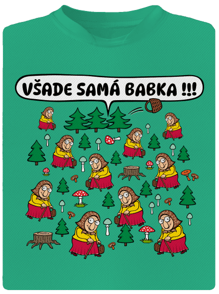 Všade samá babka pánske športové tričko Mint Mal
