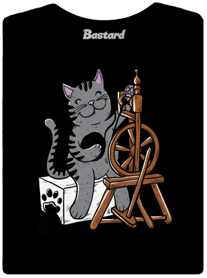 Mačka pradie dámske tričko prémium Black