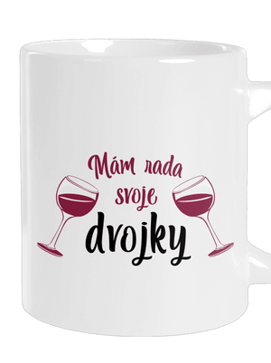 Dvojky veľký hrnček White