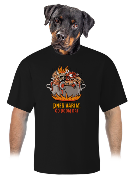 Čo Doom dal unisex tričko oversized Black