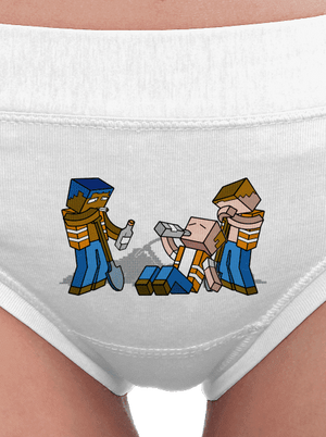 Real Minecraft dámske nohavičky White