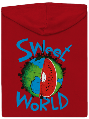 Sweet World pánska mikina na zips Red
