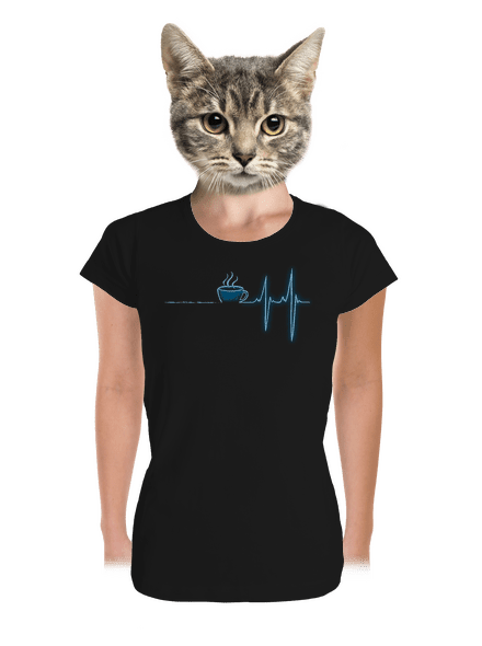 Coffee help dámske tričko prémium Black