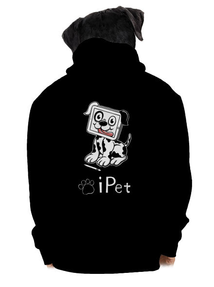 iPet pánska mikina na zips Black