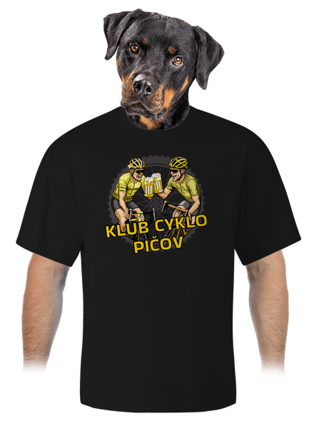Klub cyklo pičov unisex tričko oversized Black