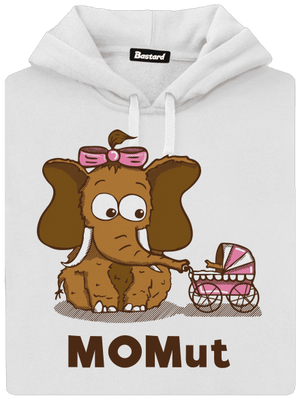 Momut dámska mikina klokanka White