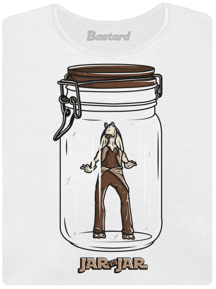 Jar in jar dámske tričko s lemom White