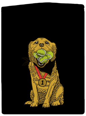 Zlatý retriever pánska mikina na zips Black