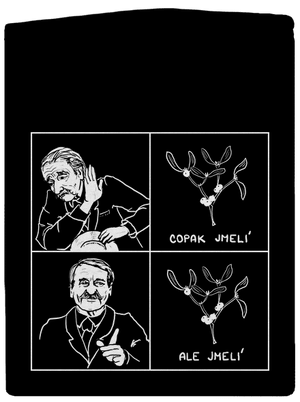 Cimrman: Copak jmelí dámska mikina na zips Black