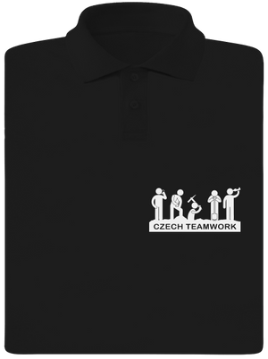 Czech Teamwork pánska polokošeľa Black