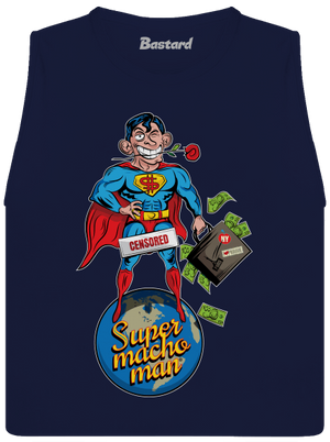 Supermachoman dámske tielko voľné Navy