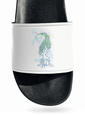 Nature vs. Technology šľapky White