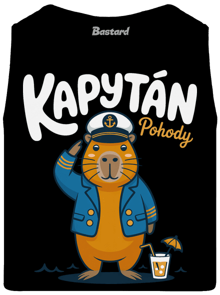 Kapytán pohody pánske tielko Black