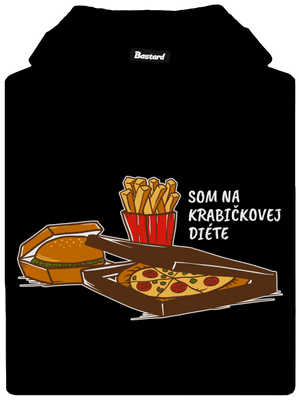 Krabičková diéta dámska mikina klokanka Black