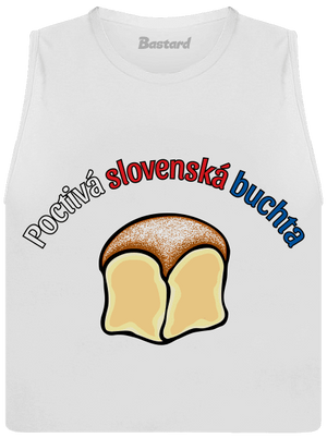 Poctivá buchta a klobása dámske tielko voľné White