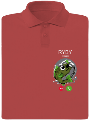 Ryby volají pánska polokošeľa Burgundy