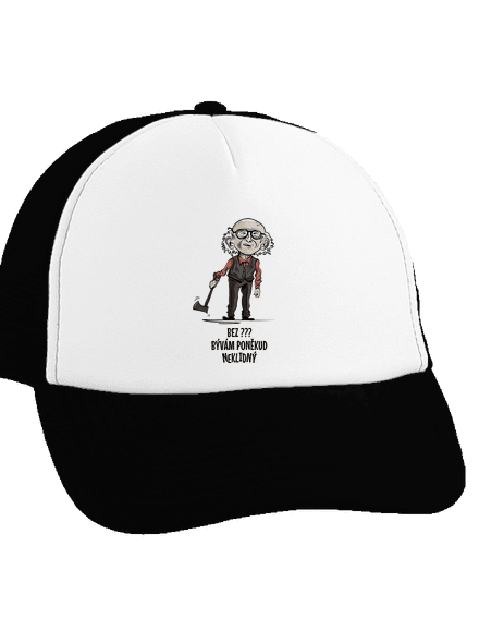 Neklidný - vlastný text šiltovka truckerka Black cap
