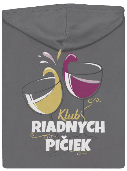 Klub riadnych pičiek dámska mikina na zips Steel Gray