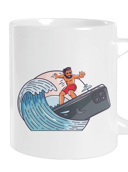 Som surfer veľký hrnček White