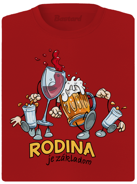 Rodina je základom dámske športové tričko Red Mal