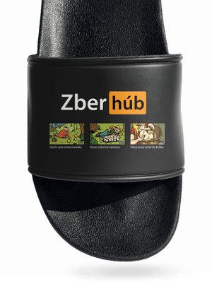 Zber húb šľapky Black