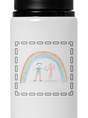 Detské kresby - Nahraj vlastnú flaša na vodu White