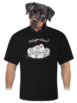 Milujem túlenie unisex tričko oversized Black