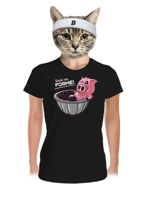 Vo forme dámske športové tričko Black