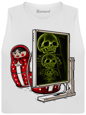 Rentgen Matriošky dámske tielko voľné White