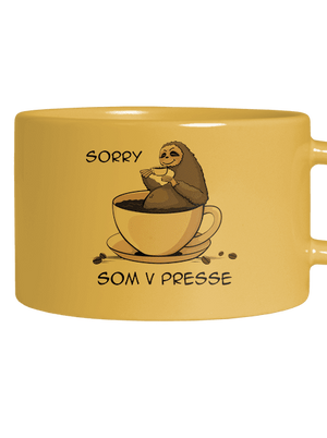 V presse hrnček makronka Yellow Macaron