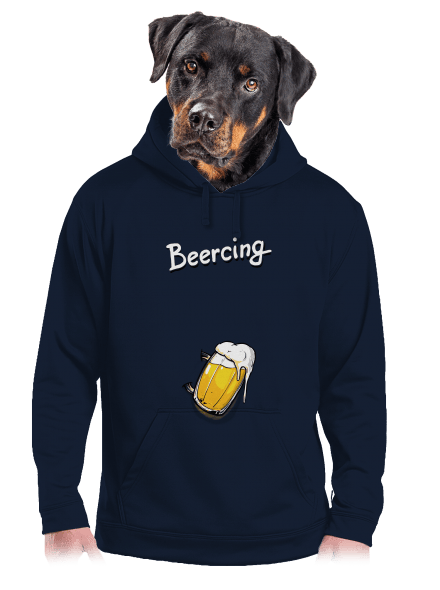 Beercing pánska mikina klokanka Navy