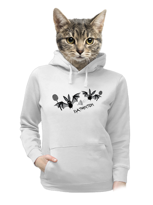 Batminton dámska mikina klokanka White