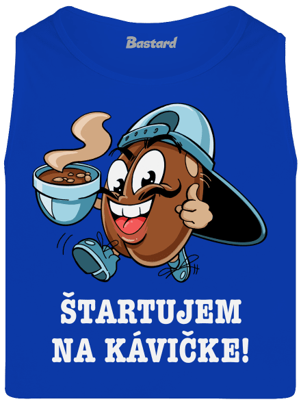 Štartujem na kávičke pánske tielko Royal Blue